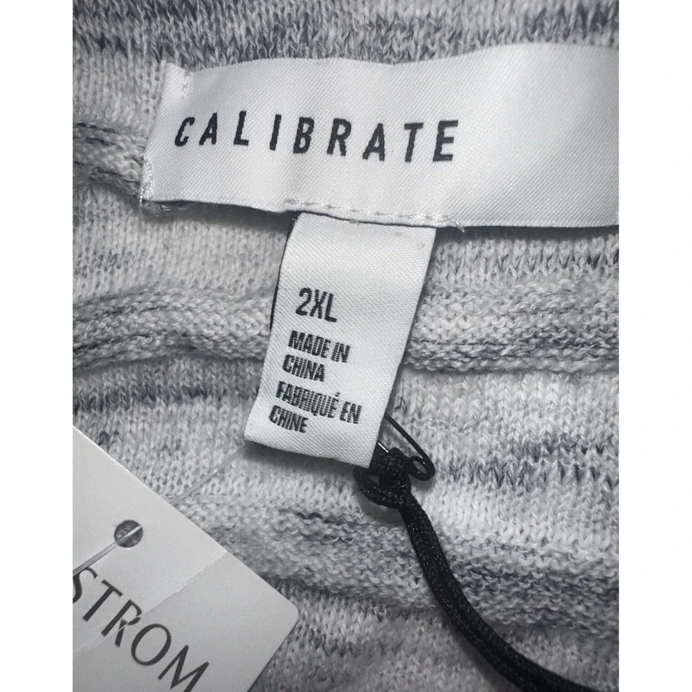 Calibrate Sweater Mens 2XL Gray Micro Space Dye Lightweight Crewneck‎ Pullover